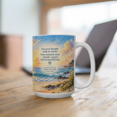 Less Noise More Peace Sunset Beach Mug