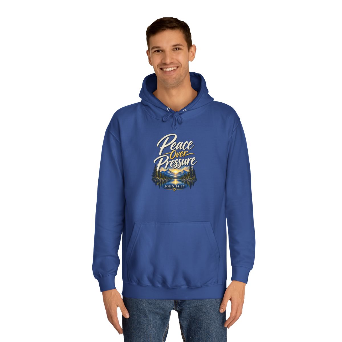 Peace Love Jesus Mountain Scene Hoodie